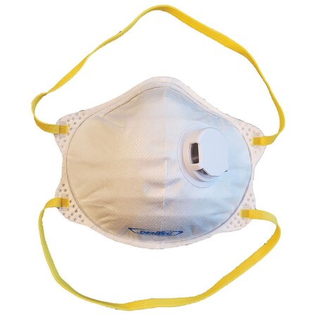 Dentec Comfort-EAse Flat Fold N95 Respirator With Exhale Valve PK Of 10 AD5N95VB120